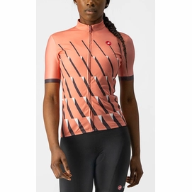 Fietsshirt Castelli Women Pendio Jersey Blush Dark Gray-White