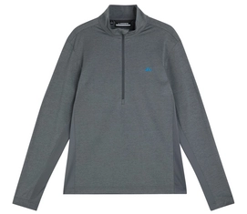 Skipully J.Lindeberg Men Luke Half Zip Mid Layer Volcanic Ash Melange
