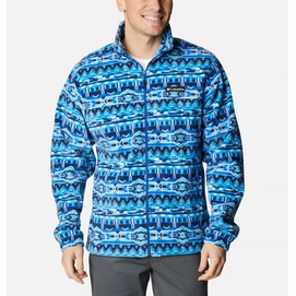 Veste Men Columbia Steens Mountain Printed Jacket Bright Indigo 80s Stripe Print