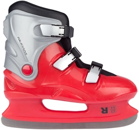 Eishockey Schlittschuhe Nijdam Hardboot Rood Zilver Zwart Unisex