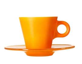 Espressokop Leonardo Ooh&hellip; Orange (Inclusief schotel)