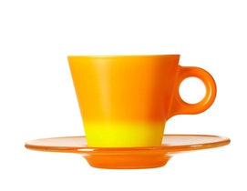 Espressokop Leonardo Ooh&hellip; Orange (Inclusief schotel)