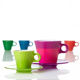 Espressokop Leonardo Ooh&hellip; Orange (Inclusief schotel)