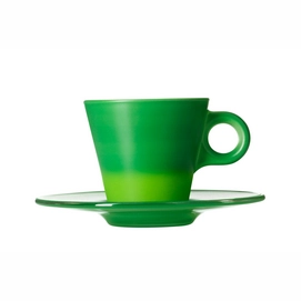Espressokop Leonardo Ooh... Green (Inclusief schotel)