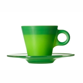 Espressokop Leonardo Ooh... Green (Inclusief schotel)