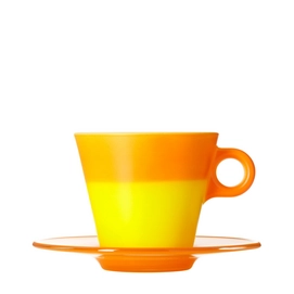 Cappucinokop Leonardo Ooh... Orange (Inclusief schotel)