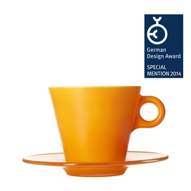 Cappucinokop Leonardo Ooh... Orange (Inclusief schotel)