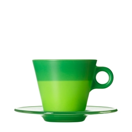 Cappuccinokop Leonardo Ooh... Green (Inclusief schotel)