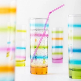 Longdrinkglas Leonardo Rainbow Pink (6-delig)