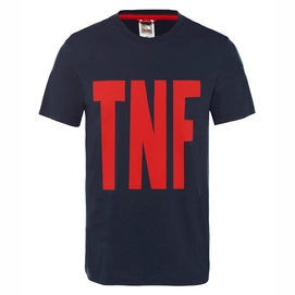 T-Shirt The North Face Mens TNF Urban Navy Fiery Red