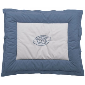 Boxkleed Jollein Stamp Blue (80 x 100 cm)