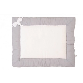 Boxkleed Little Naturals Linen Bow Wit Grijs
