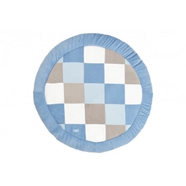 Boxkleed Jollein Block Blue Rond
