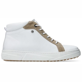 Baskets Wolky Women Compass Savana Leather White Beige-Taille 40