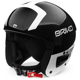 Skihelm Briko Vulcano Fis 6.8 Jr Shiny Schwarz Weiß