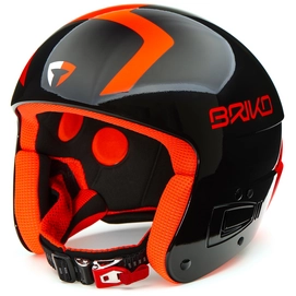 Skihelm Briko Vulcano Fis 6.8 Fluid Inside Black Orange Fluo