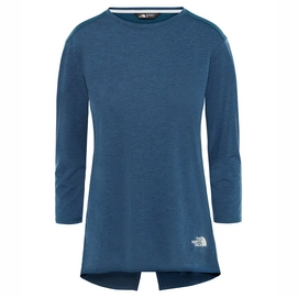 T-Shirt The North Face Women Inlux 3/4 Sleeve Top Blue Wing Teal Drk Heather