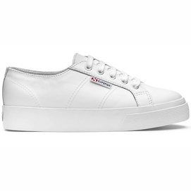 Superga 2730 Nappa Lea Flatform White Damen