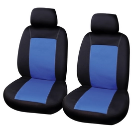 Stoelhoesset Carpoint Lisboa Zwart/Blauw (4-delig)