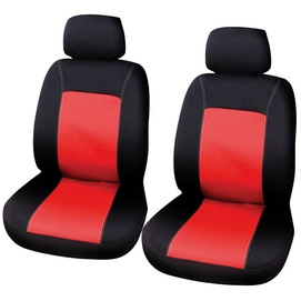 Stoelhoesset Carpoint Lisboa Zwart/Rood (4-delig)