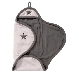Wikkeldeken Jollein Star Fleece Antraciet