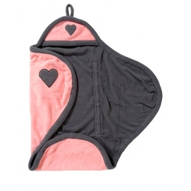 Wikkeldeken Jollein Heart Fleece Roze