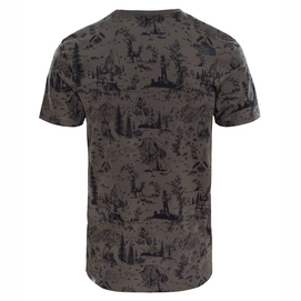 T-shirt The North Face Men Easy Black Ink Green Toile De Jouy Print