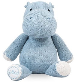 Knuffel Jollein Soft Knit Hippo Soft Blue