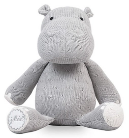 Knuffel Jollein Soft Knit Hippo Light Grey