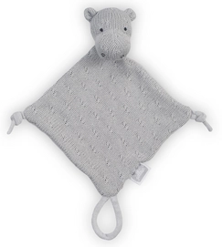 Speendoek Jollein Soft Knit Hippo Light Grey