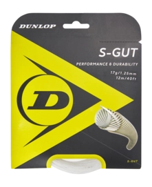 Tennis String Dunlop S-GUT 17G White 1.25mm/12m