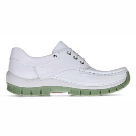 Chaussures à Lacets Wolky Femme Fly Velvet leather White L-Green-Taille 37