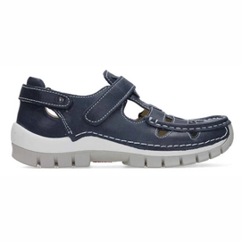 Sandales Wolky Femme Move Oxford leather Blue Grey-Taille 39
