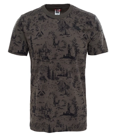 T-shirt The North Face Men Simple Dome Black Ink Green Toile De Jouy Print