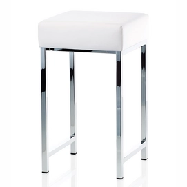 Tabouret de Salle de Bain Decor Walther DW 64 Chrome White