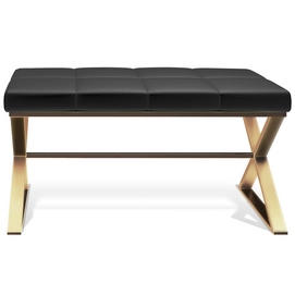 Badkamerbankje Decor Walther Bench ECO Leather Gold Matt Black