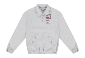 Pull PAL Sporting Goods Homme New TM Button Down Half Zip Light Gray Marl