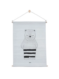 Poster Jollein Canvas Wild Animals Grey