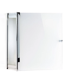 Wandschrank Decor Walther S2 Chrom Glas Weiß
