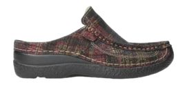 Clogs Wolky Roll Slide Print Damen Rot