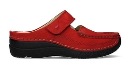 Instapper Wolky Women Roll Printed Leather Dark-Red