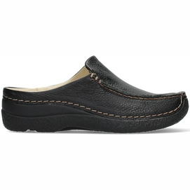 Loafer Wolky Seamy Slide Printed Leather Black Damen-Schuhgröße 38