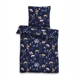 Bettwäsche Biberna Sommernacht Marine Mako Satin