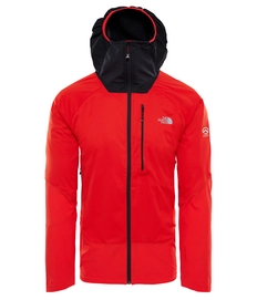 Jas The North Face Men Summit L4 Windstopper Hoodie Fiery Red TNF Black