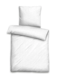 Bettwäsche Biberna Blattdesign Mint Mako Satin