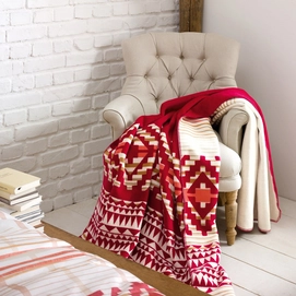 Plaid S.Oliver Tribal Rood/Beige