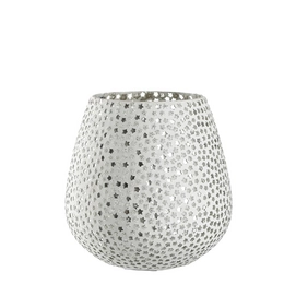 Windlicht Leonardo Mosaik 13 cm Wit