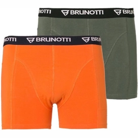 Onderbroek Brunotti Men Sido 2-Pack Dark Forest Rusty Orange