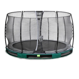 Trampoline EXIT Elegant Ground Premium 366 Green Safetynet Economy