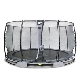 Trampoline EXIT Elegant Ground Premium 427 Grey Safetynet Economy